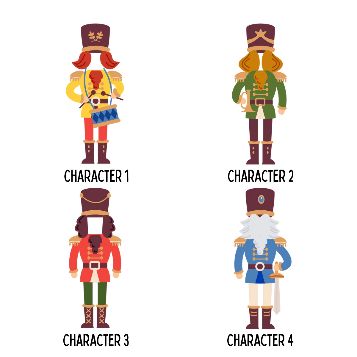 Personalized Palace Style Ornament, Kings, Soldier, Drummers And Musicians Christmas Gift