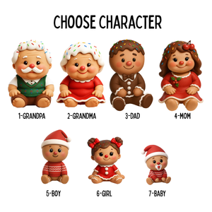 Gingerbread Family 2025 - Personalized Acrylic Light Box - Christmas Gift For Family, Festival Home Decor