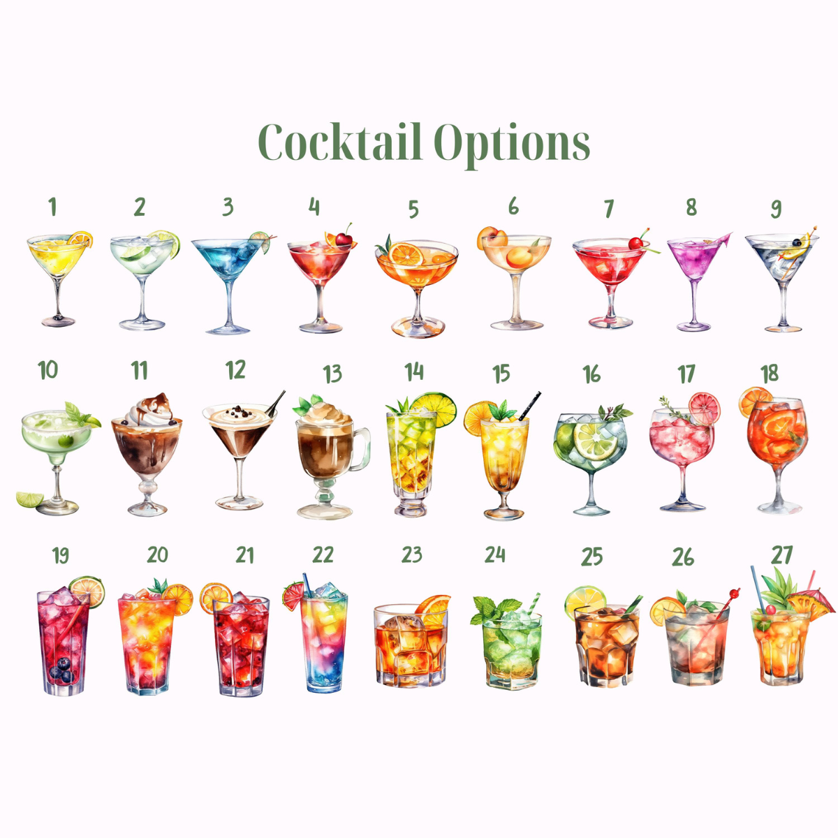 Custom Cocktail Print, Personalized Roomates Gift Idea For Friends, Group Names As Drinks, College Dorm Wall Art Decor