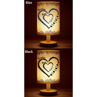 Mom Grandma Sweethearts - Personalized Fabric Lamp - Gift For Mom Grandma, Mother's Day Gift