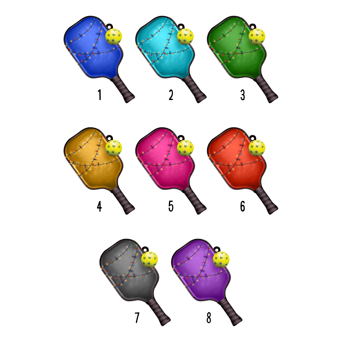 Personalized Pickleball Paddle - Personalized Acrylic Ornament - Pickleball Gift Idea, Gift for Pickle Ball Player