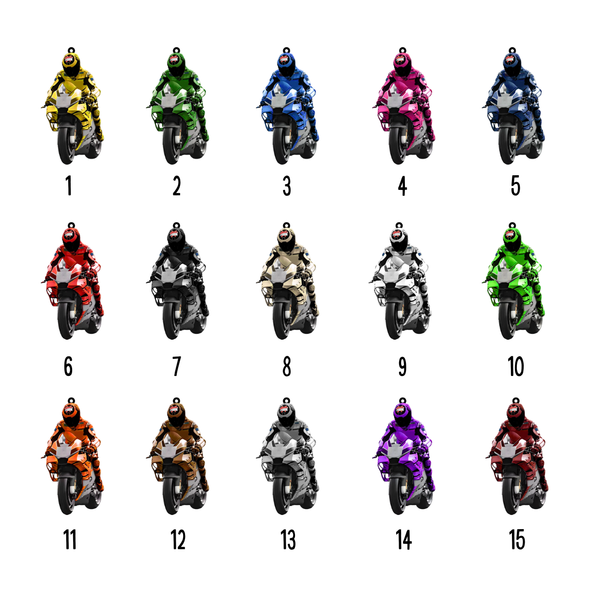 Personalized Motorcycle Ornament, Customized Flat Acrylic Ornament for Motorcycle Lovers