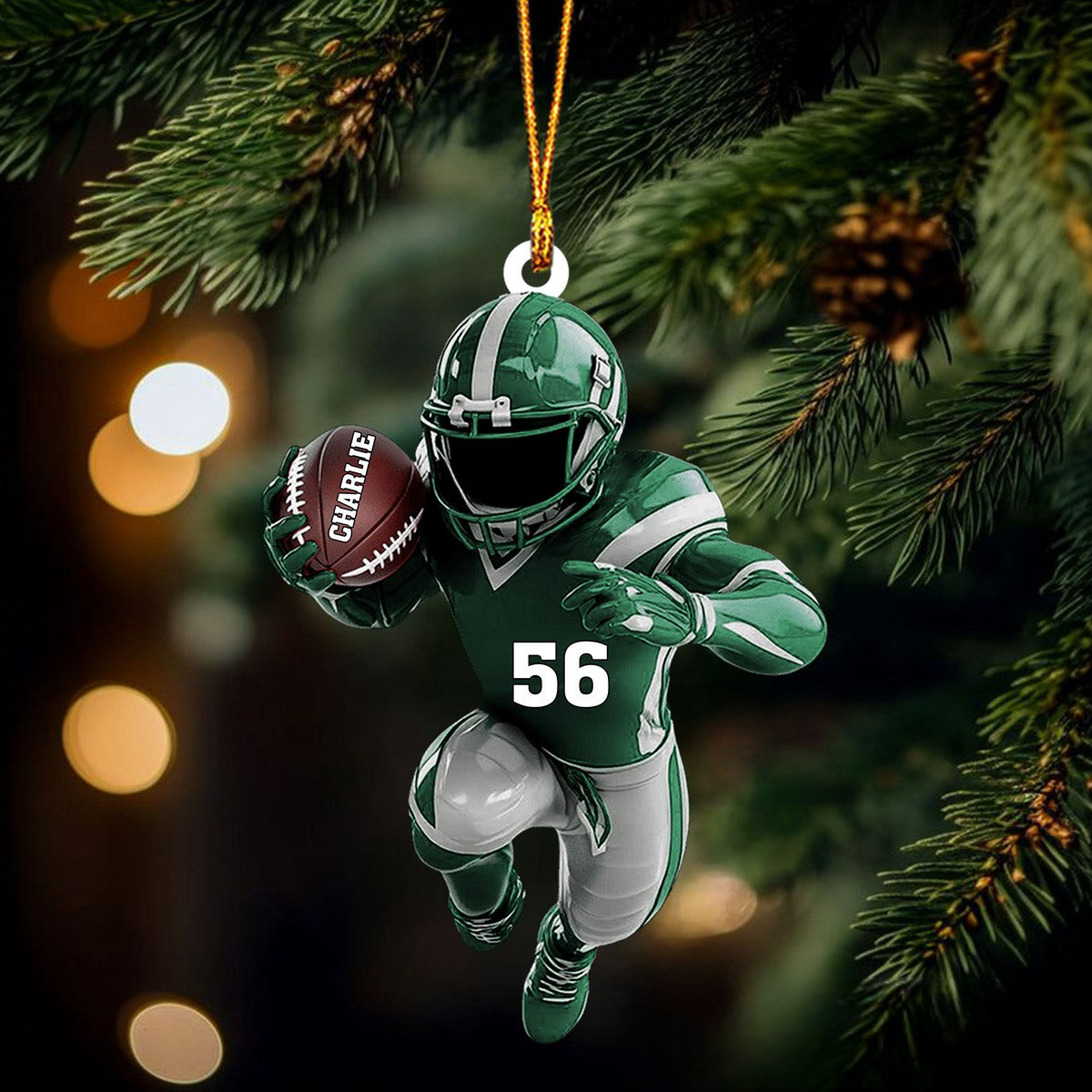 American Football Personalized Christmas Ornament, Gift For American Football Lovers