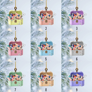Personalized Sewing Box Christmas Ornament, Sewing Flower Kit Ornament, Gift For Sewing Lovers