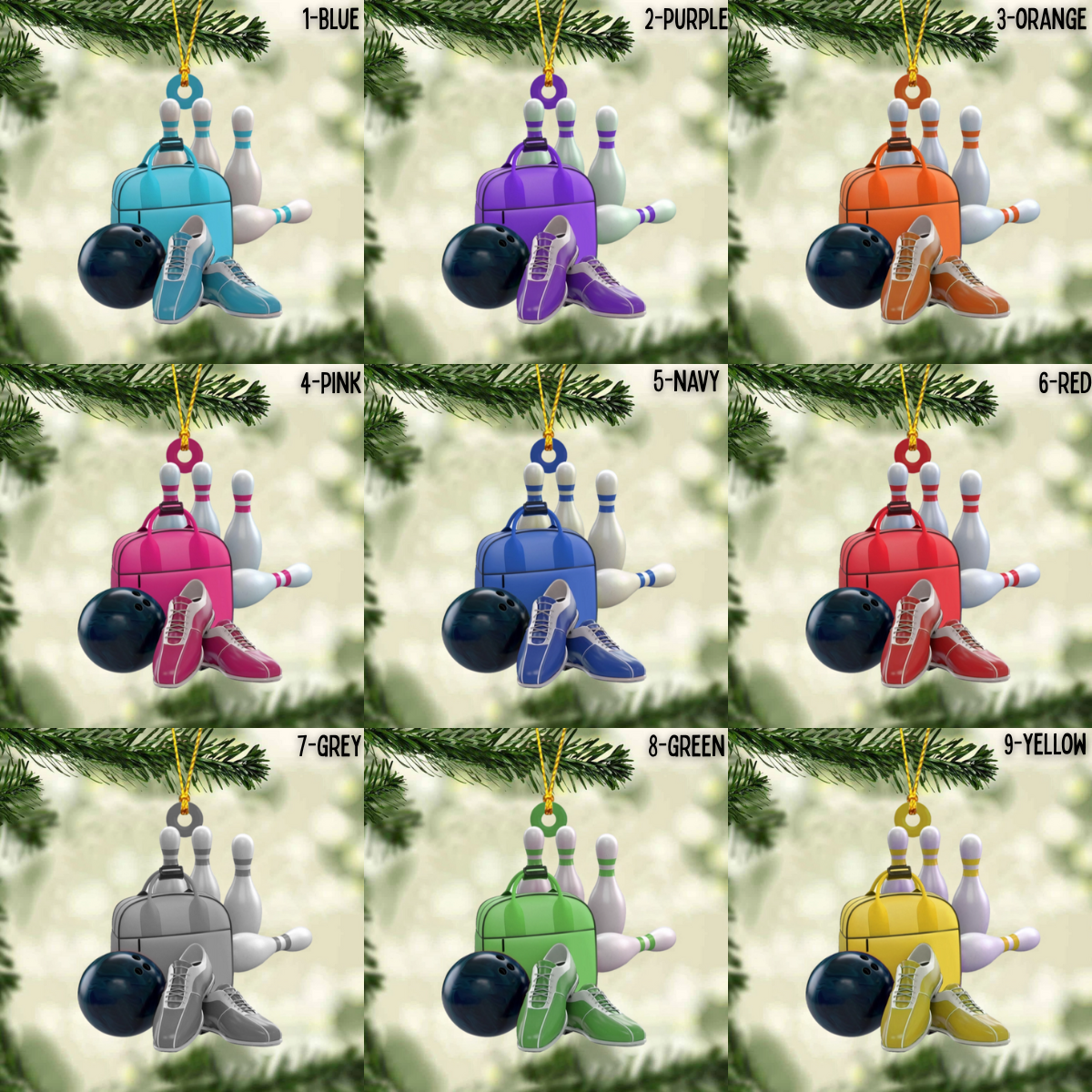 Bowling Personalized Christmas Ornament, Gift For Bowling Lovers