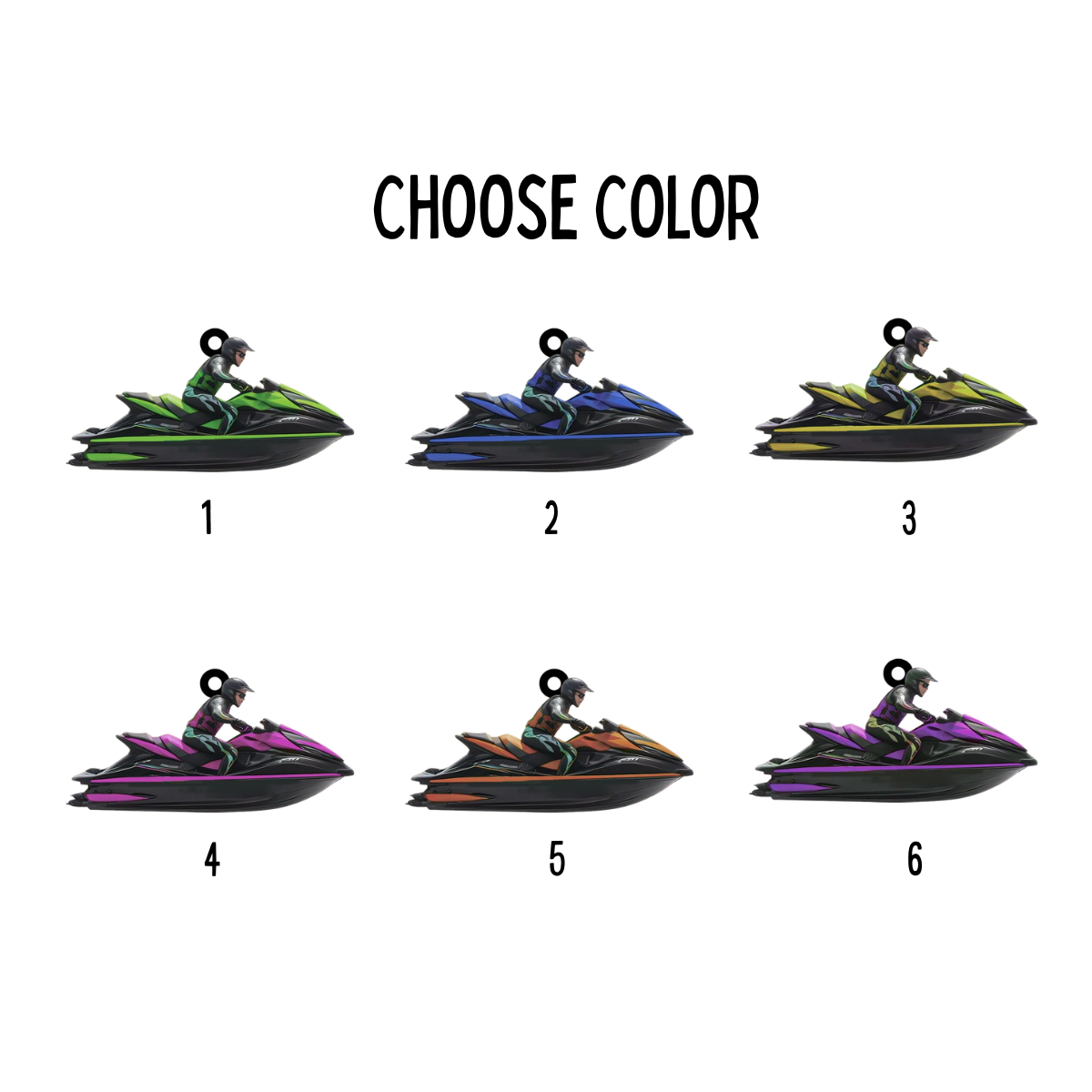 Jet Ski Personalized Christmas Acrylic Ornament, Christmas Gift For Jet Ski Lovers