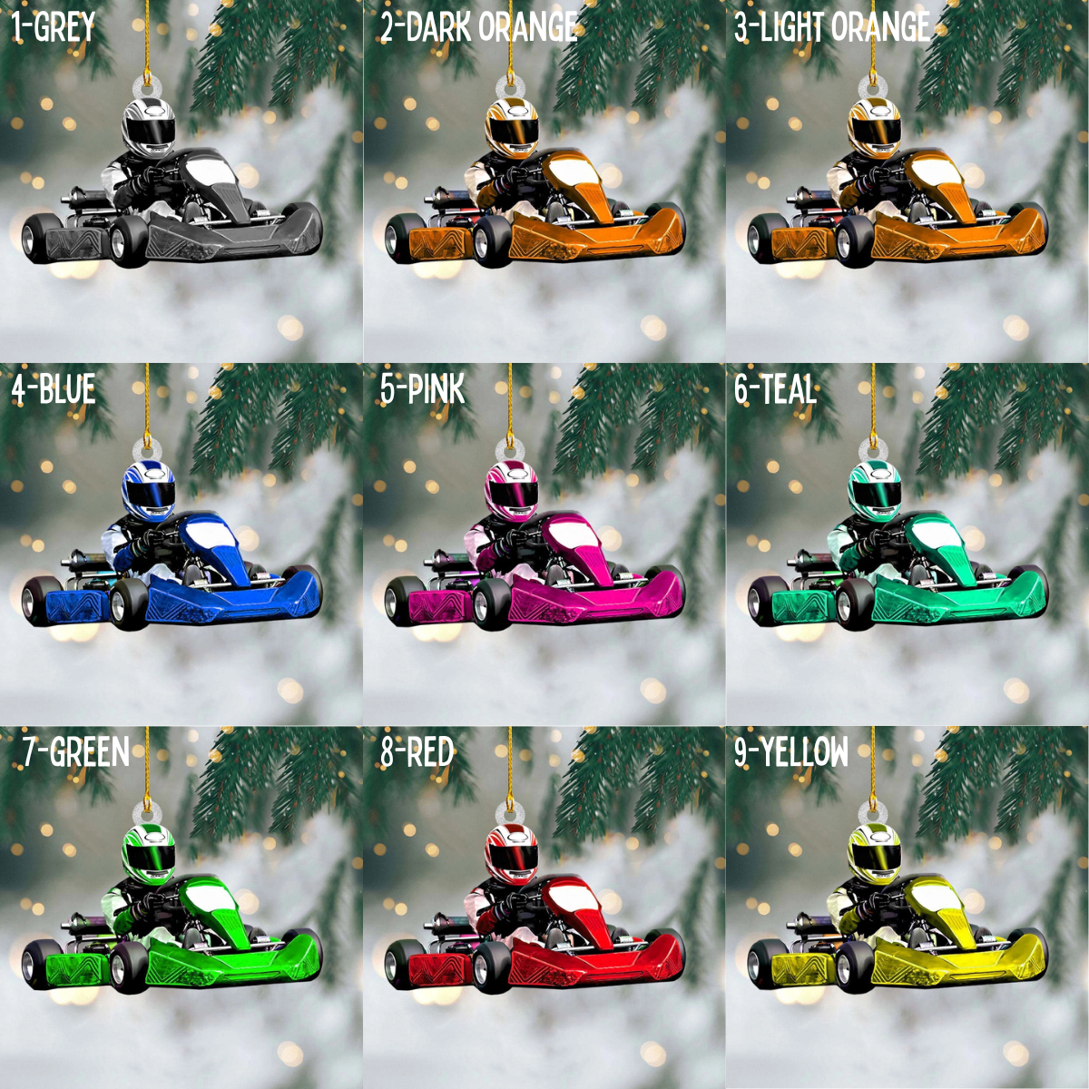 Personalized Race Car Christmas Ornament, Race Car Ornament, Gift For Race Car Lovers