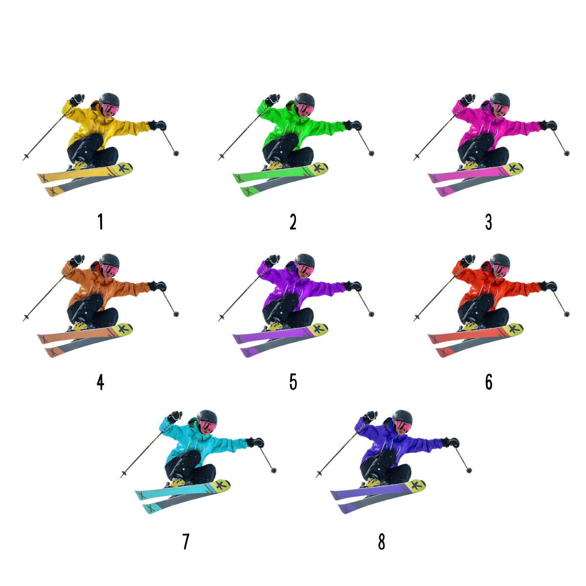 Personalized Skiing Christmas Ornaments, Gifts for Skiers and Snowboarders