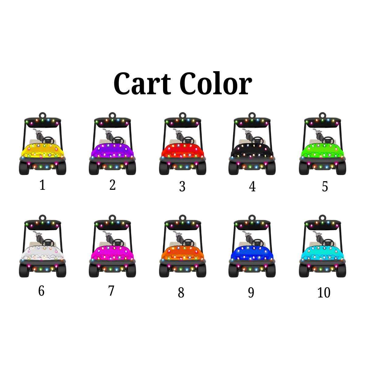 Personalized Golf Ornament, Custom Golf Cart Shape Christmas Ornament, Gifts For Golf Lovers