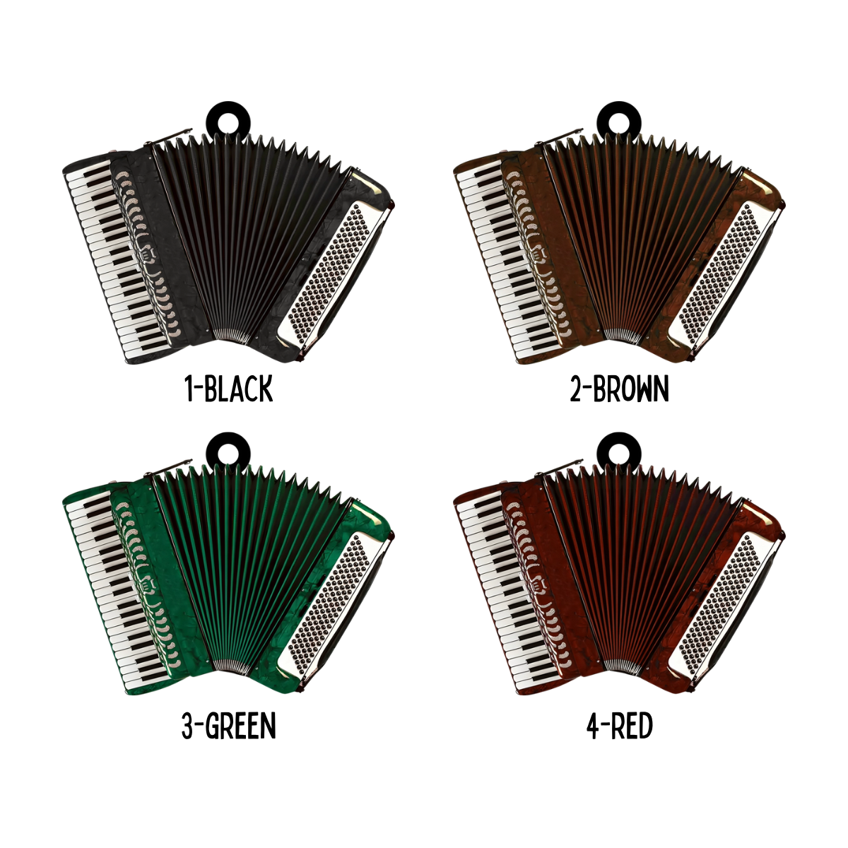 Classic Accordion - Personalized Acrylic Christmas Ornament, Gift for Musician, Accordion Lover