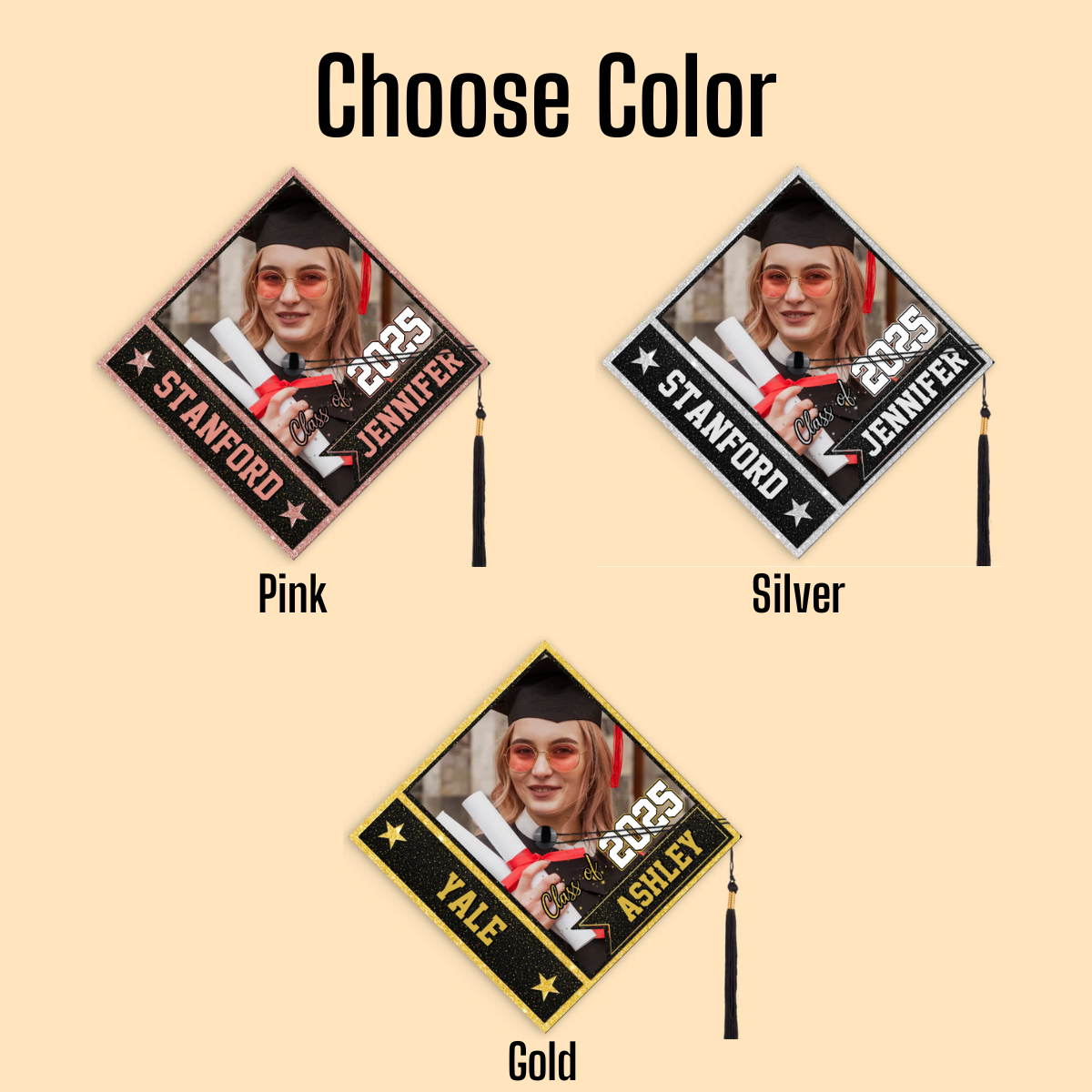 Custom Photo Chase Your Next Adventure - Personalized Graduation Cap Topper - Graduation Gift