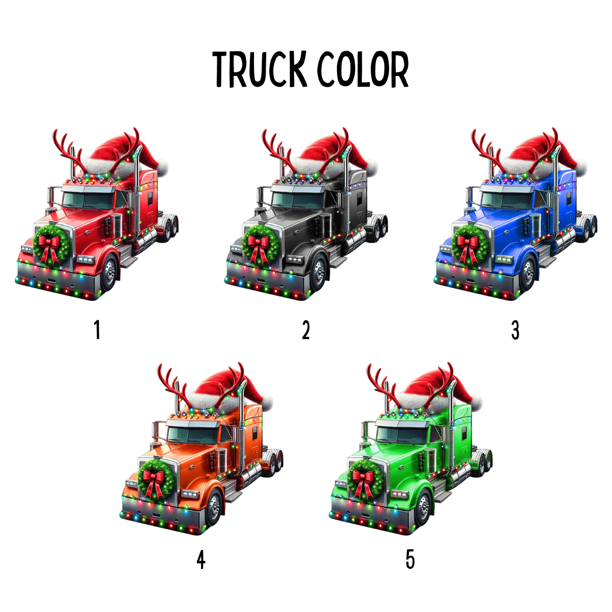 Custom Name Semi Truck With Santa Hat Personalized Shaped Christmas Ornament, Gift For Truckers