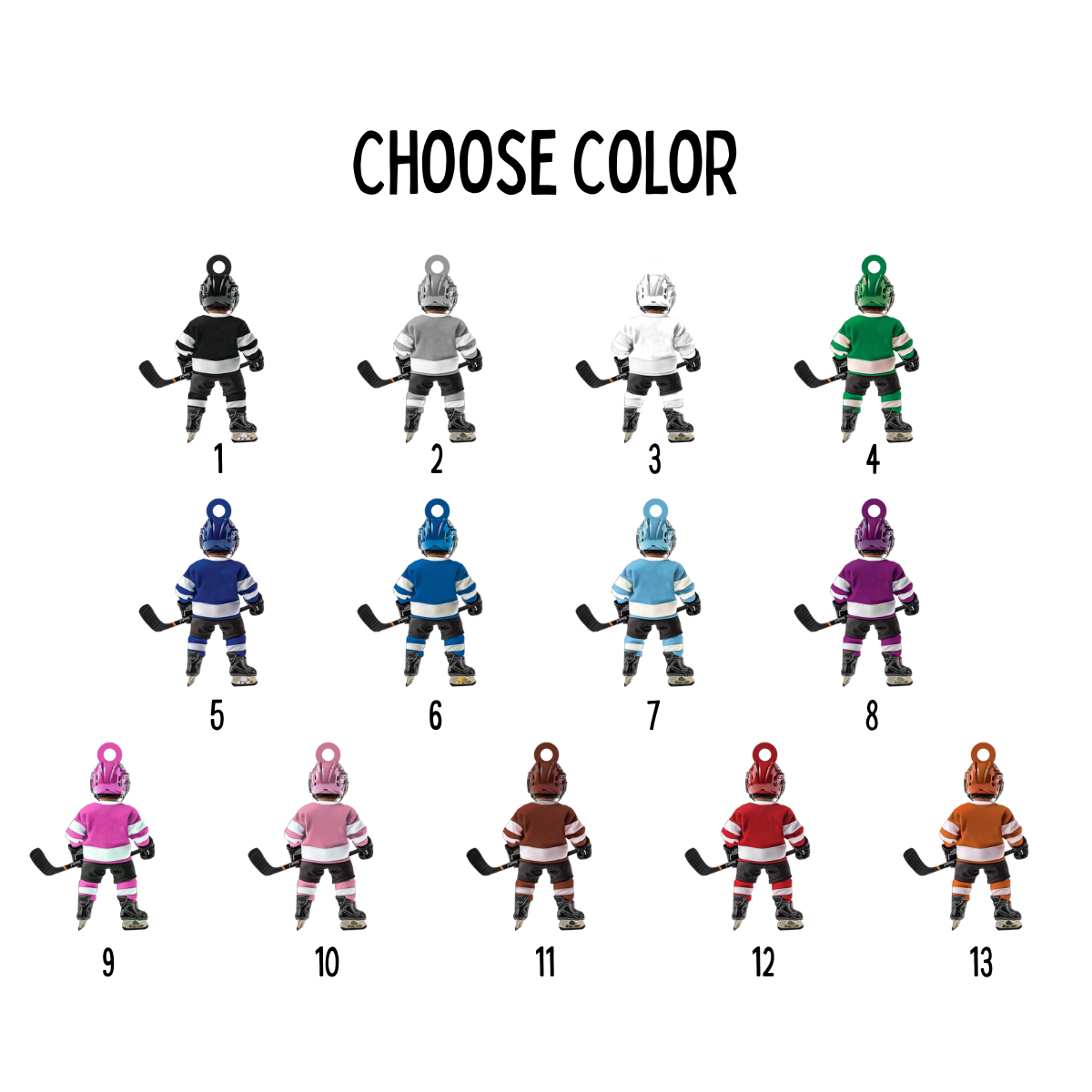 Kid Ice Hockey Player - Personalized Acrylic Ornament - Christmas Hockey Player Gifts