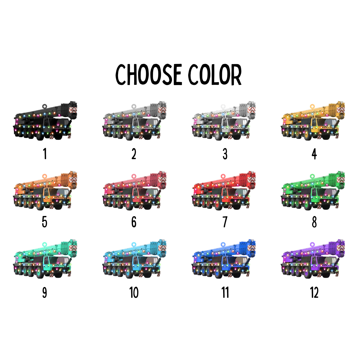 Crane Vehicles Personalized Acrylic Christmas Ornament, Gift For Heavy Equipment Operator