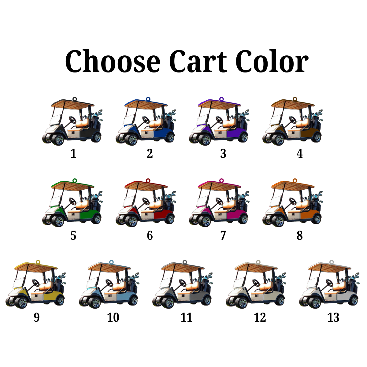 Golfing Cart Xmas Ornament - Personalized Acrylic Ornament, Gift For Golf Lover