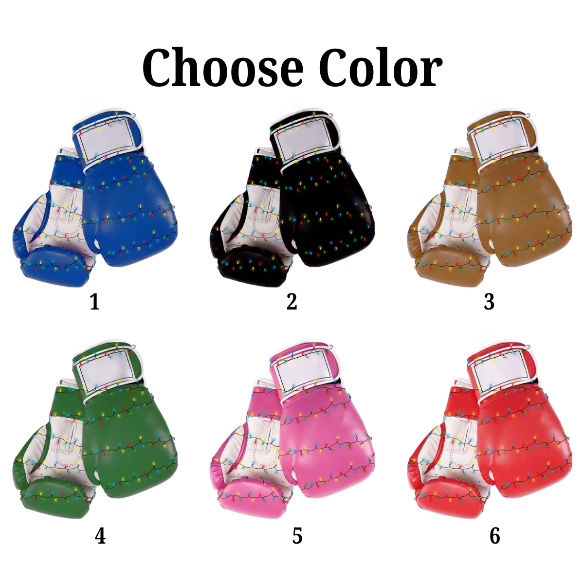 Custom Name Boxing Gloves Personalized Multicolor Shaped Ornament