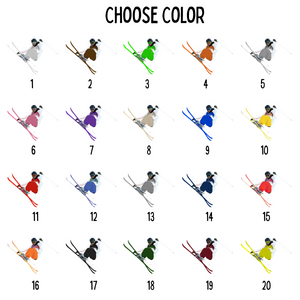 Personalized Skiing Acrylic Ornament, Snow Skiing Ornament