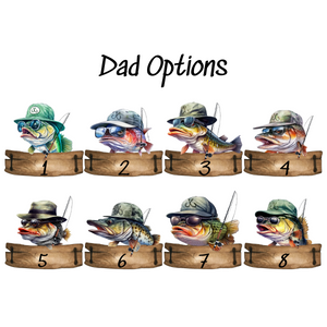 Hooked On Daddy Papa - Personalized Acrylic Tag Keychain - Gift For Father, Grandfather, Father's Day, Birthday Gift