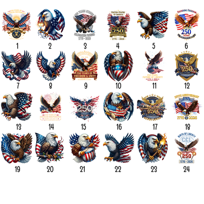 America 250th Anniversary US Pride Patriotic Eagle - Personalized Hawaiian Shirt - Patriotic Gift, 4th Of July, 250th Anniversary Gift For Family
