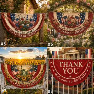250th Anniversary Bunting Flag, 250th Anniversary Banner, We The People 1776 2026, Patriotic Porch Fence Semiquincentennial Decor