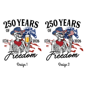 250 Years Of Freedom Cowboy Skeleton - Personalized UV Printed Cup Cover - Patriotic Drink Accessory, 4th Of July Gift