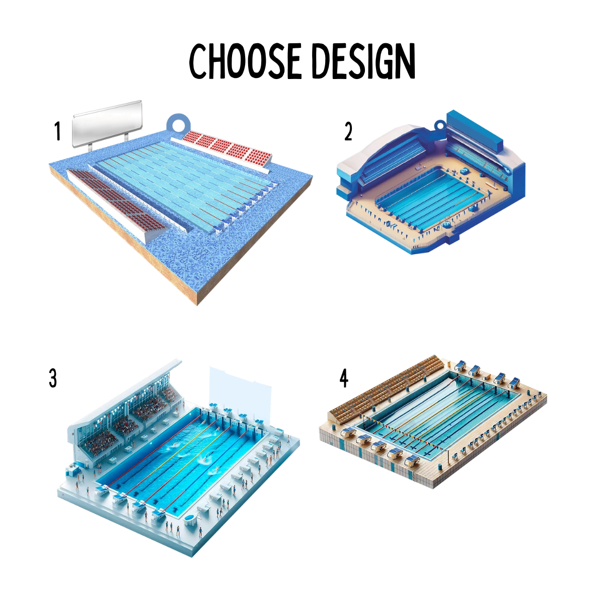 Personalized Swimming Pool Ornament, Christmas Swimmer Ornament