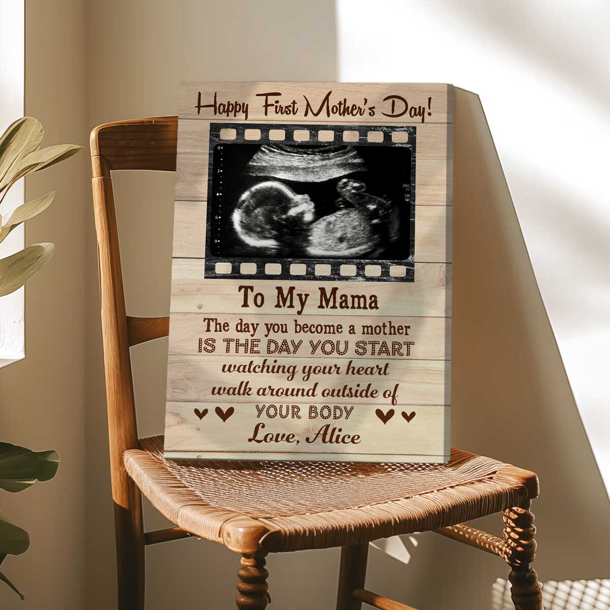 To My Mama Happy First Mother s Day Canvas, Personalized Photo Gift For New Mom, First Time Mom Gifts