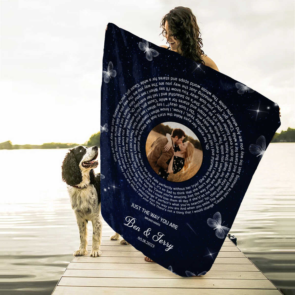 Custom Vinyl Record Blanket, Custom Song Lyrics, Wedding Song Lyrics Art, First Dance Song Gift for Him, Valentines Gift for Wife