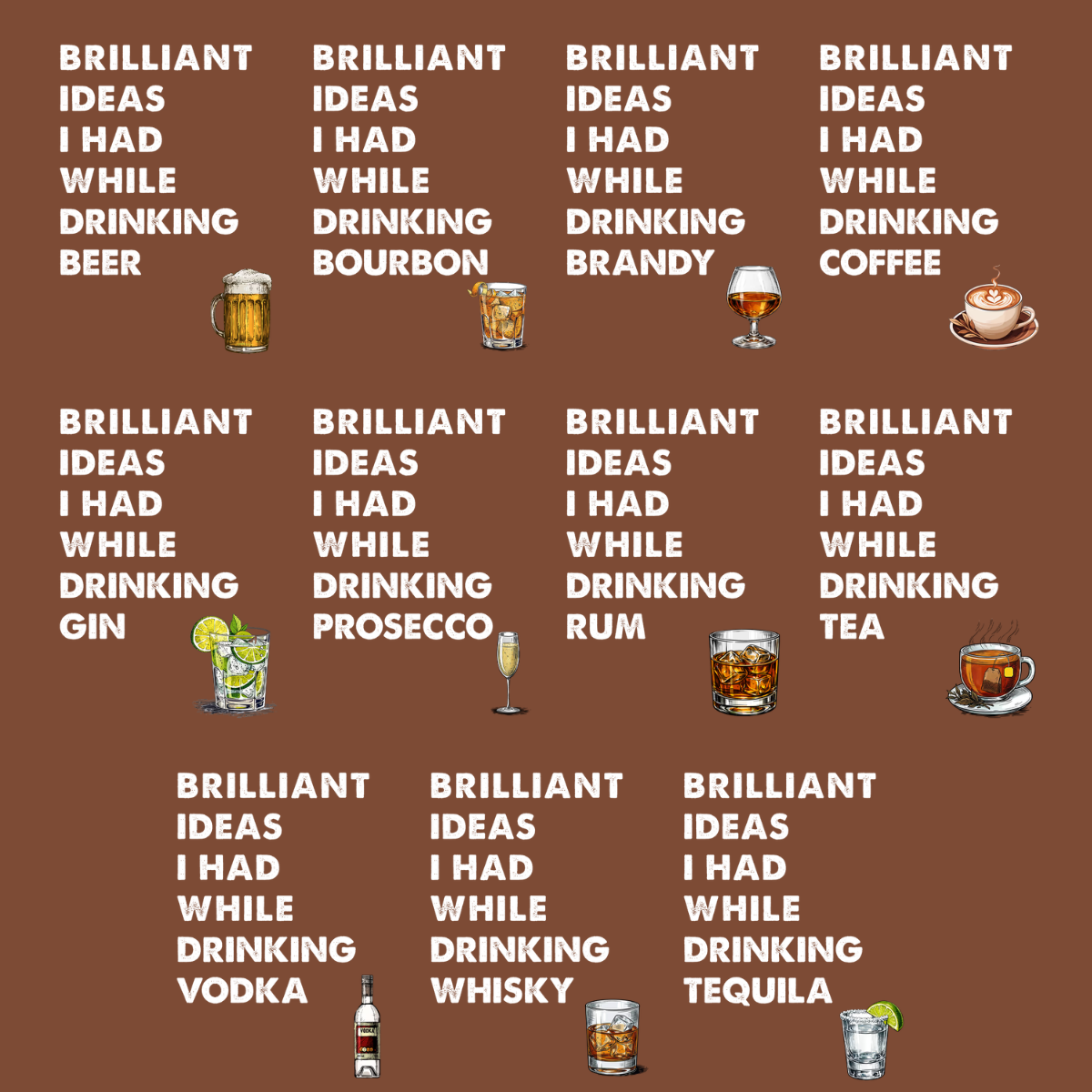 Brilliant Ideas I Had While Drinking - Personalized Notebook Pen Set - Gift For Writer, Office Gift, Gift For Friends