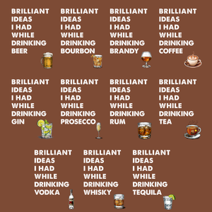 Brilliant Ideas I Had While Drinking - Personalized Notebook Pen Set - Gift For Writer, Office Gift, Gift For Friends