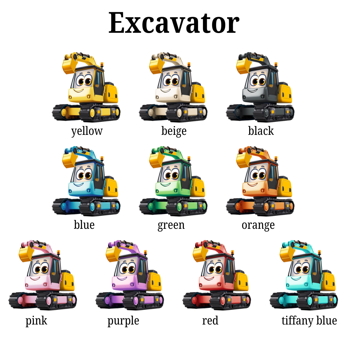 Cute Cartoon Vehicles - Personalized Acrylic Ornament - Christmas Gift For Kids