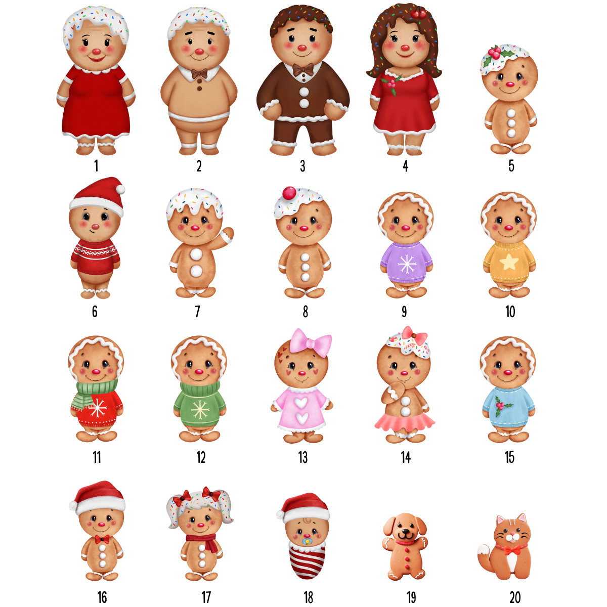 Gingerbread Cookies Family - Personalized 4D Shaker Ornament - Christmas Gift For Family