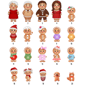 Gingerbread Cookies Family - Personalized 4D Shaker Ornament - Christmas Gift For Family