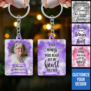 Personalized Memorial Keychains-Memorial Keychain Keepsakes-Custom Photo Memorial Gifts
