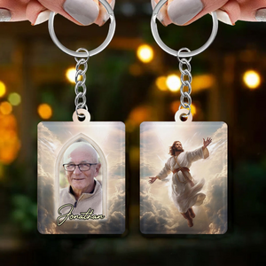 Custom Photo Jesus Keyring-Personalized Christian Gifts For Him-Photo Key Chains
