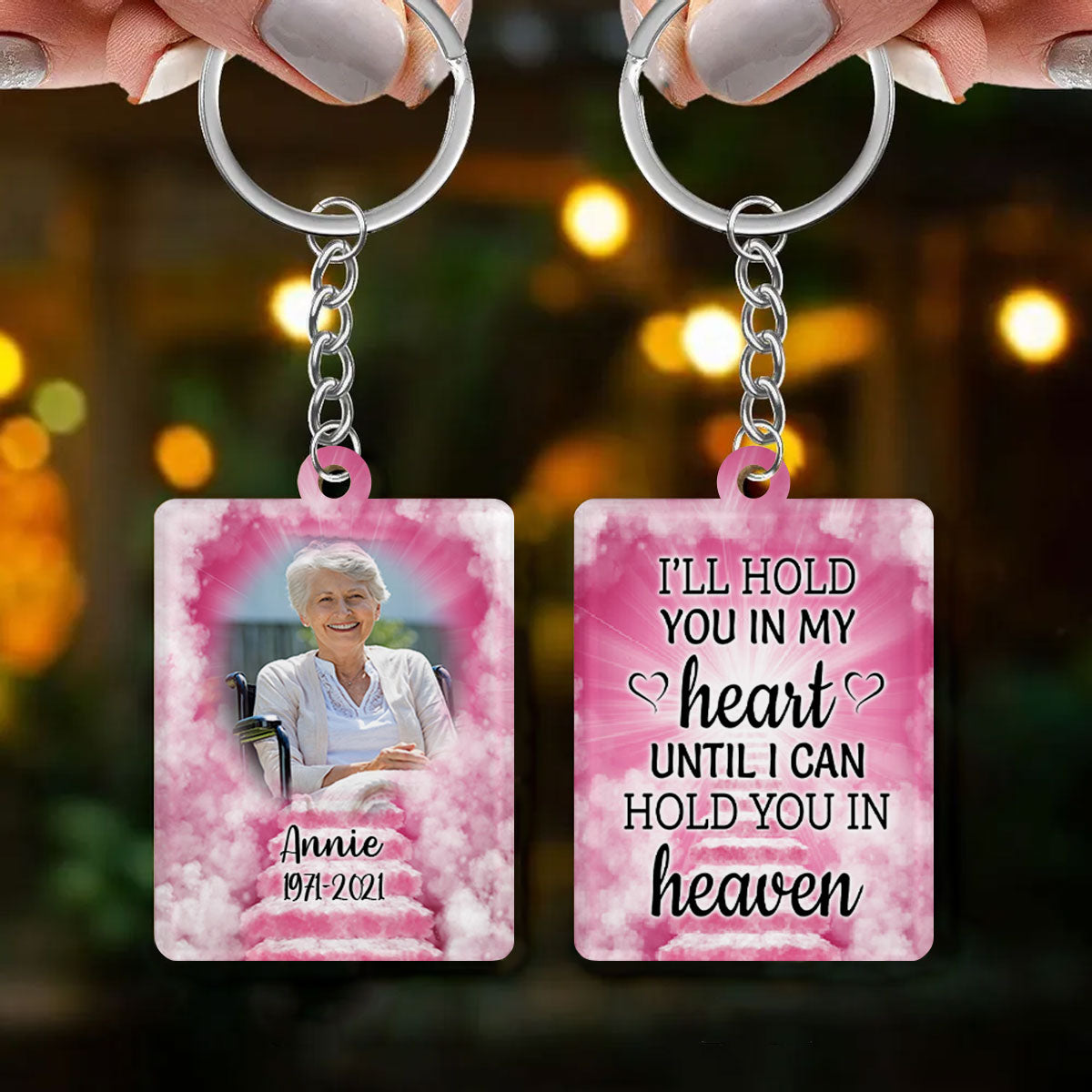 Personalised Memorial Keyrings-Memorial Keyrings-Custom Memorial Gifts