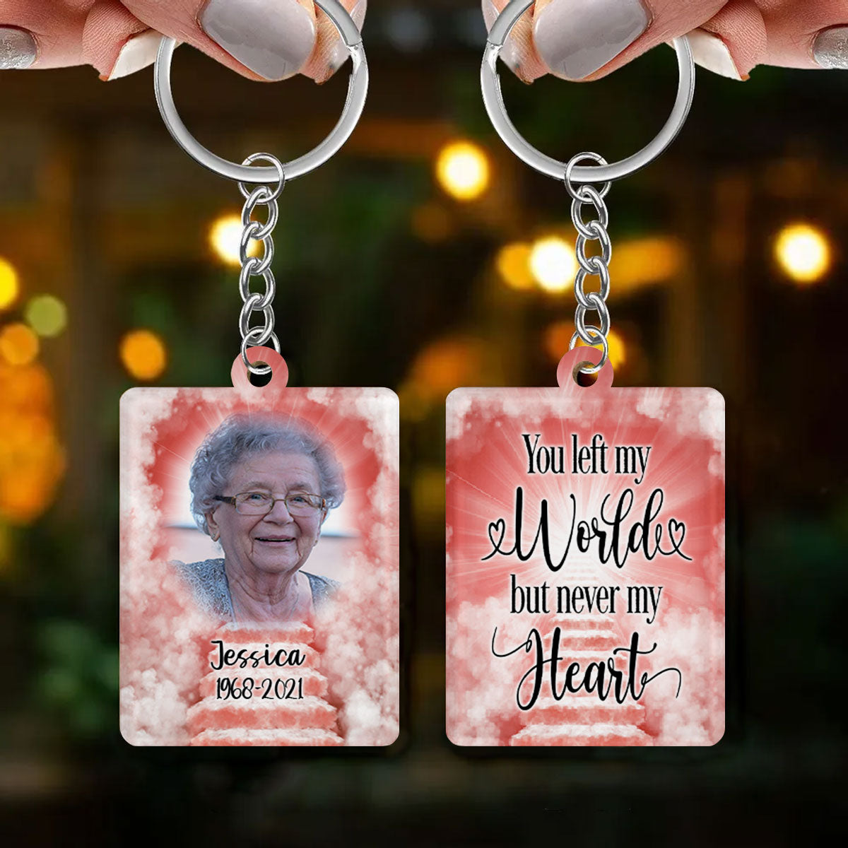 Personalised Memory Keyrings-Memorial Keyring-Custom Memory Gifts