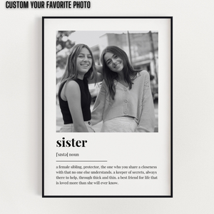 Sister Definition Custom Photo - Personalized Canvas - Gift For Bestie, Sister, Sibling