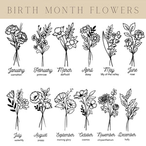 Personalized Birth Month Flower Gifts for Mom, Custom Crystal Ball Night Light, Mom Birthday Gift, Grandma Gift from Kids, Birth Flower Gift