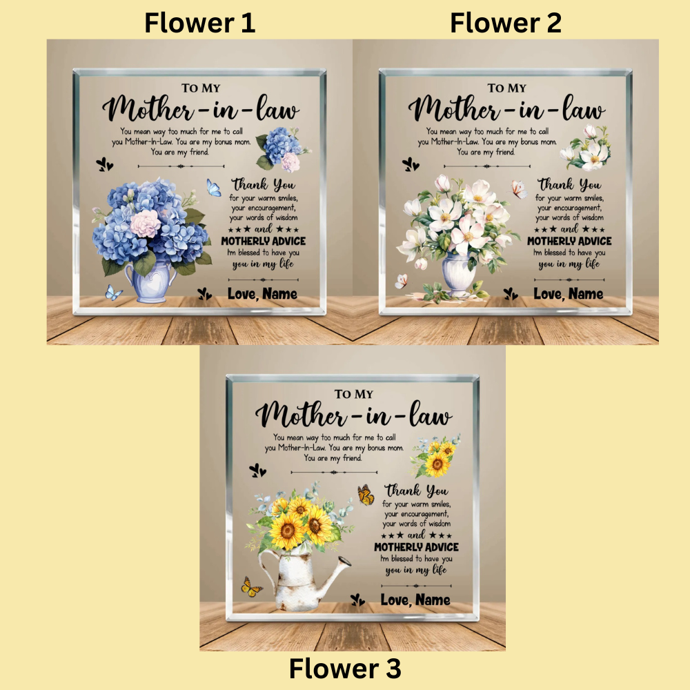 To My Mother-in-law Thank You For Your Warmest Smile - Personalized Acrylic Plaque - Gift For Mother-in-law, Mother's Day, Birthday Gift