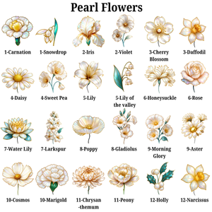 3D Pearl Effect Birth Flowers Sisters From The Same Garden - Personalized Crystal Ornament - Christmas Gift For Sisters, Besties