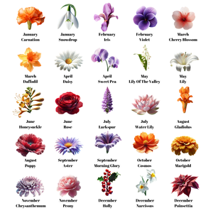 Mom Grandma's Garden Beautiful 3D Effect Birth Flowers - Personalized Acrylic Plaque LED Night Light - Gift For Grandma