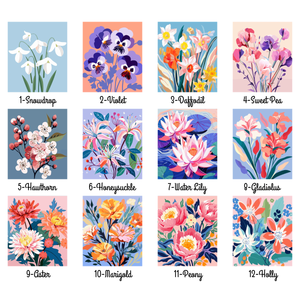 Retro Custom Birth Month Flower - Personalized Tumbler 10oz - Gift For Sisters, Gift For Besties