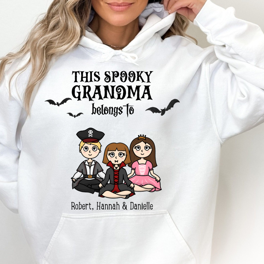 This Spooky Grandma Belongs To Grandkids - Personalized Hoodie - Gift For Grandma, Halloween Season