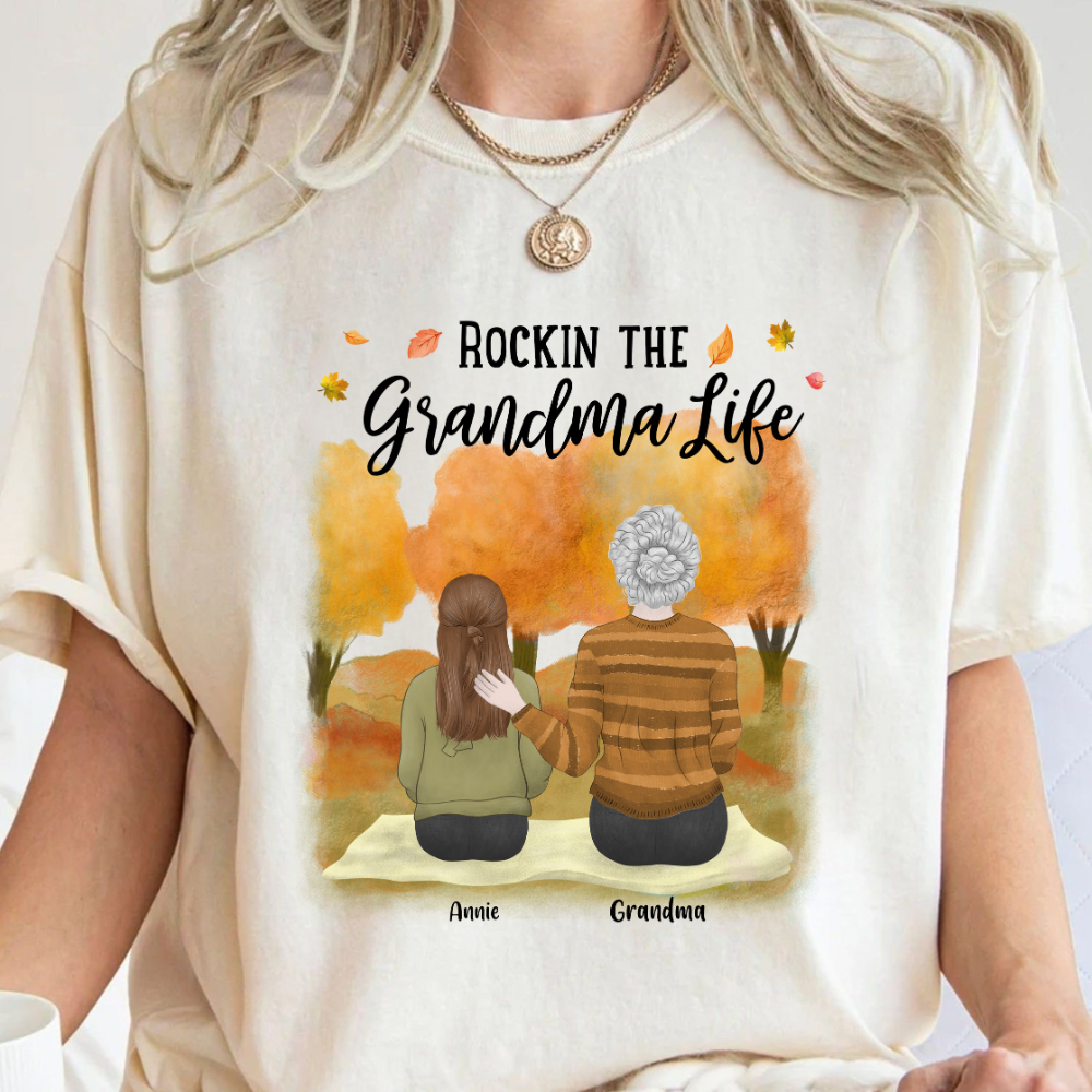 Rocking The Grandparents Life Fall Season - Personalized Shirt - Gift For Grandma, Grandma, Fall Season banner-gg.png