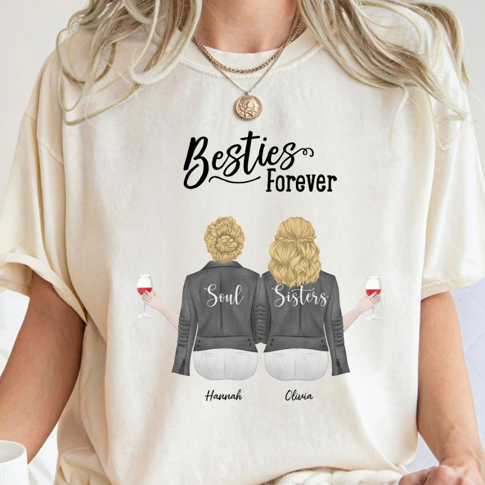 Besties Forever Wine Glass - Personalized Shirt - Gift For Sisters, Bestie, Friends banner-gg_f42aad8b-8a49-44cb-bf3b-5d5ea6193e6c.png