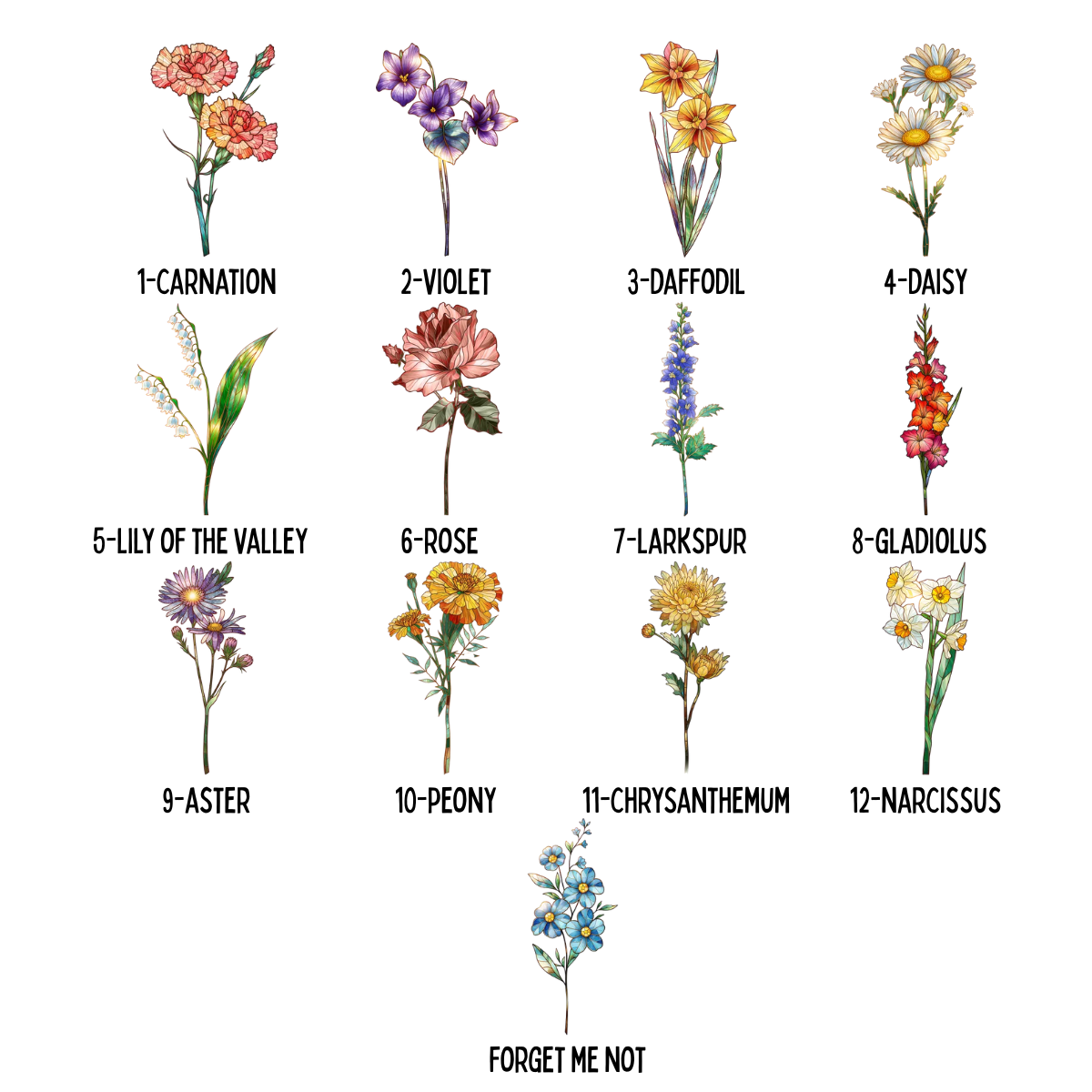 Sisters Birth Month Flowers Bloom Together In Love - Personalized Wine Bottle Wind Chime - Gift For Sisters, Besties, Birthday Gift