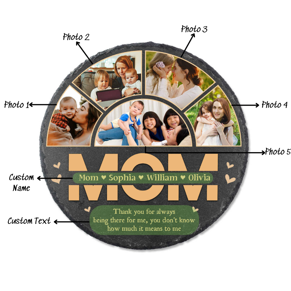 Mom Thank You For Always Being There - Personalized Garden Stone - Gift For Mom, Mother's Day, Birthday Gift