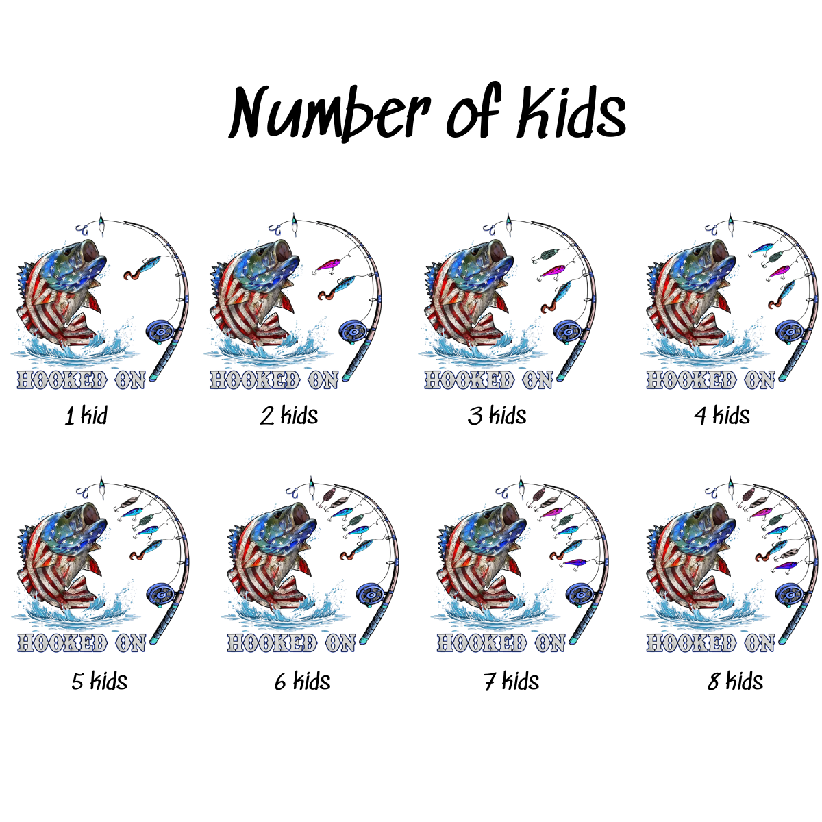 Hook On Daddy Papa Fishing - Personalized Back Design Apparel - Father's Day, 4th Of July Gift For Dad