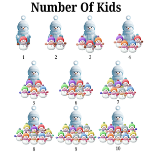 Christmas Snowman Grandma Mom With Grandkids - Personalized Acrylic Ornament - Christmas Gift For Family